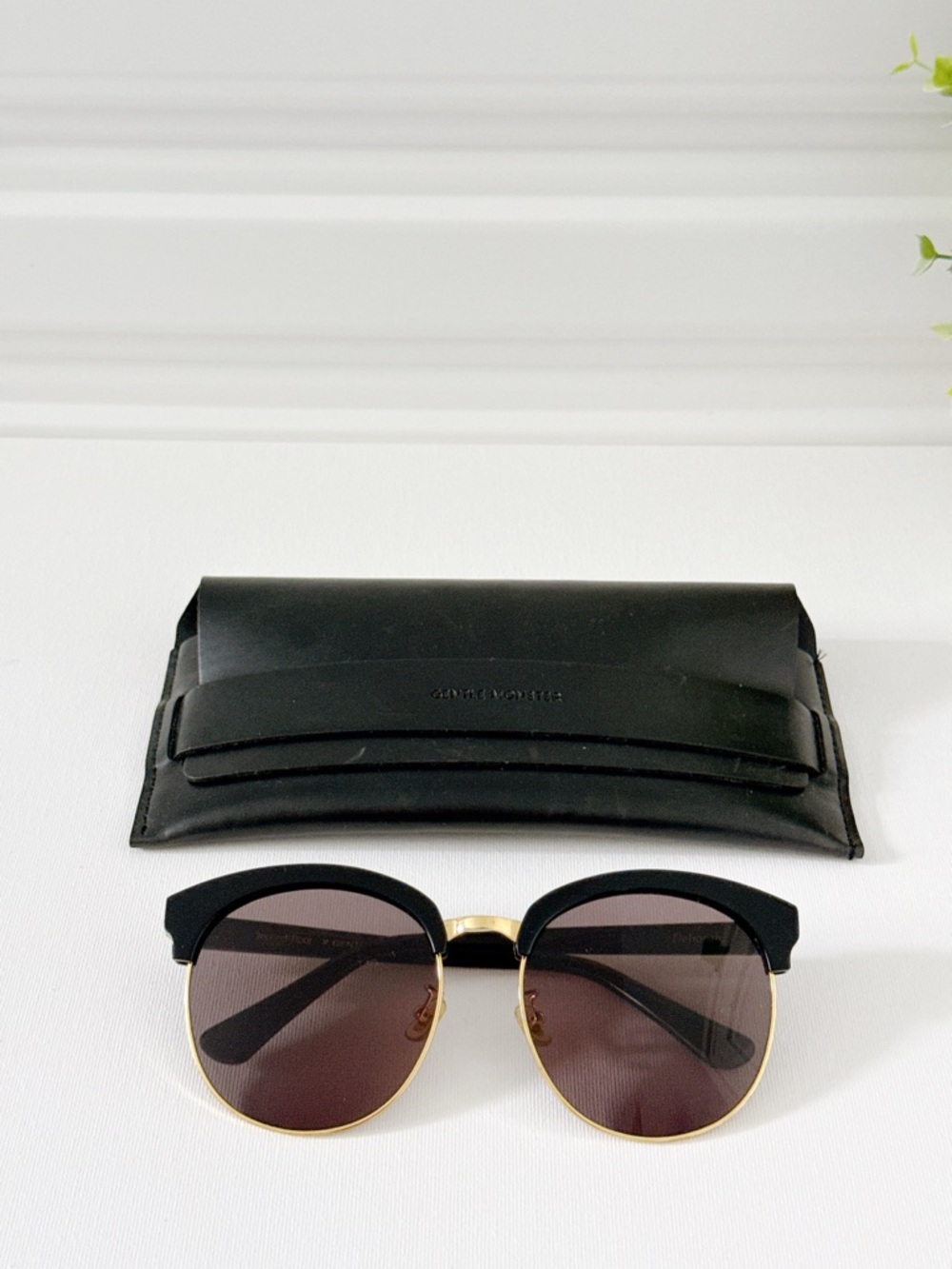 Gentle Monster Deborah Sunglasses 2nd Floor Collab Black Gold w/ Case